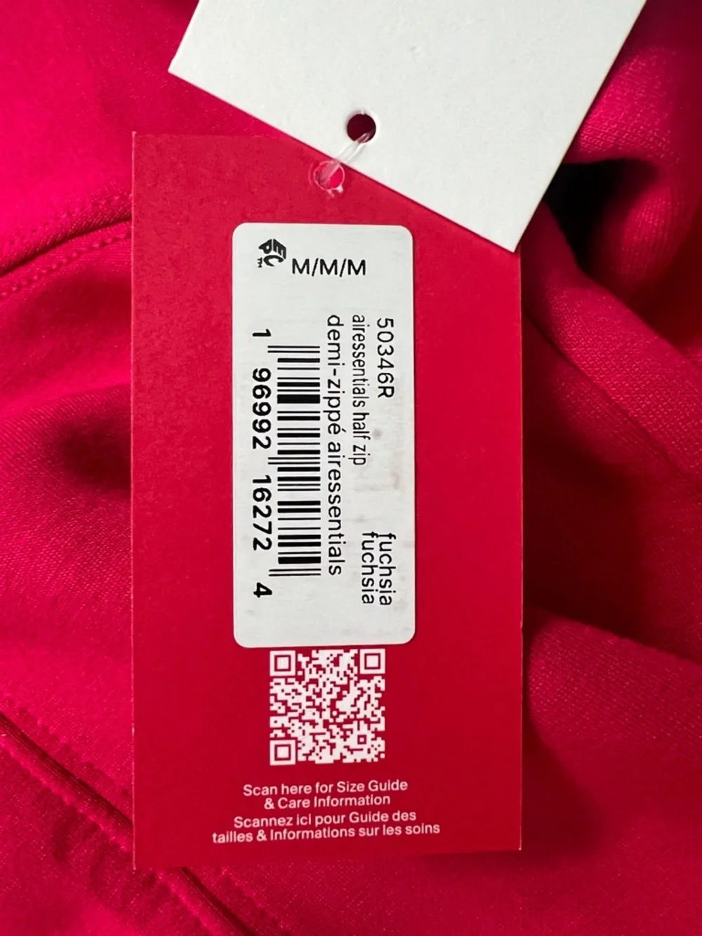 SPANX Bright Pink Fuchsia Air Essentials Half-Zip Pullover Size Medium NWT - Picture 3 of 6